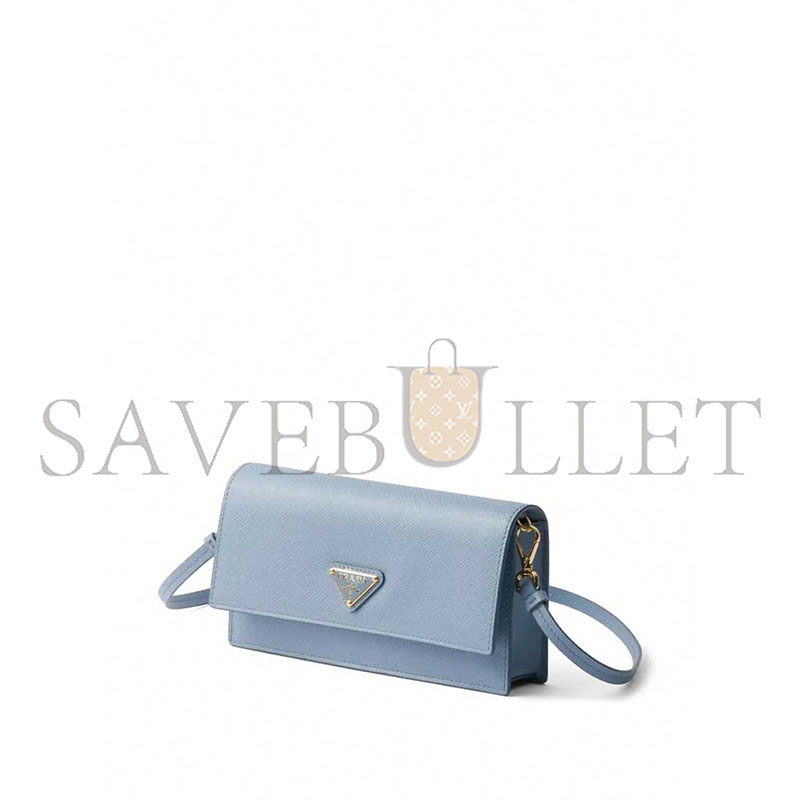 PRADA TRIANGLE LOGO LEATHER MINI BAG 1NF059 (18*9.5*3cm)
